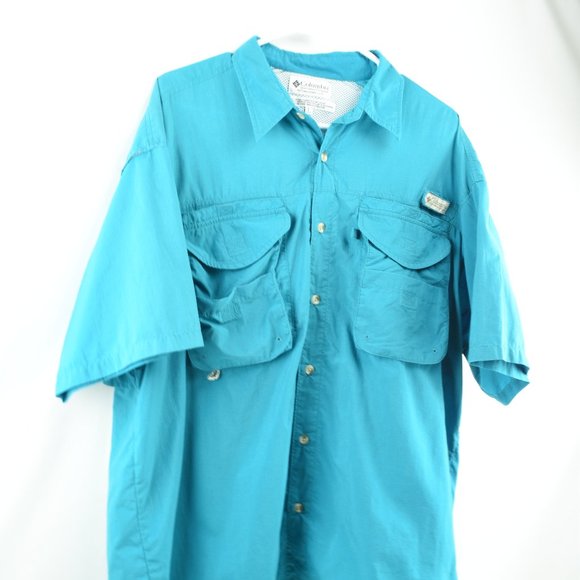 Columbia Mens L PFG Short Sleeve Shirt - Picture 4 of 6